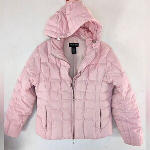 Style&Co Hooded Down Puffer Jacket Pink Sz S